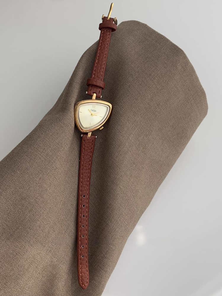 Watch Triangle Luxury - Women Quartz Watch Simple Gold Triangle