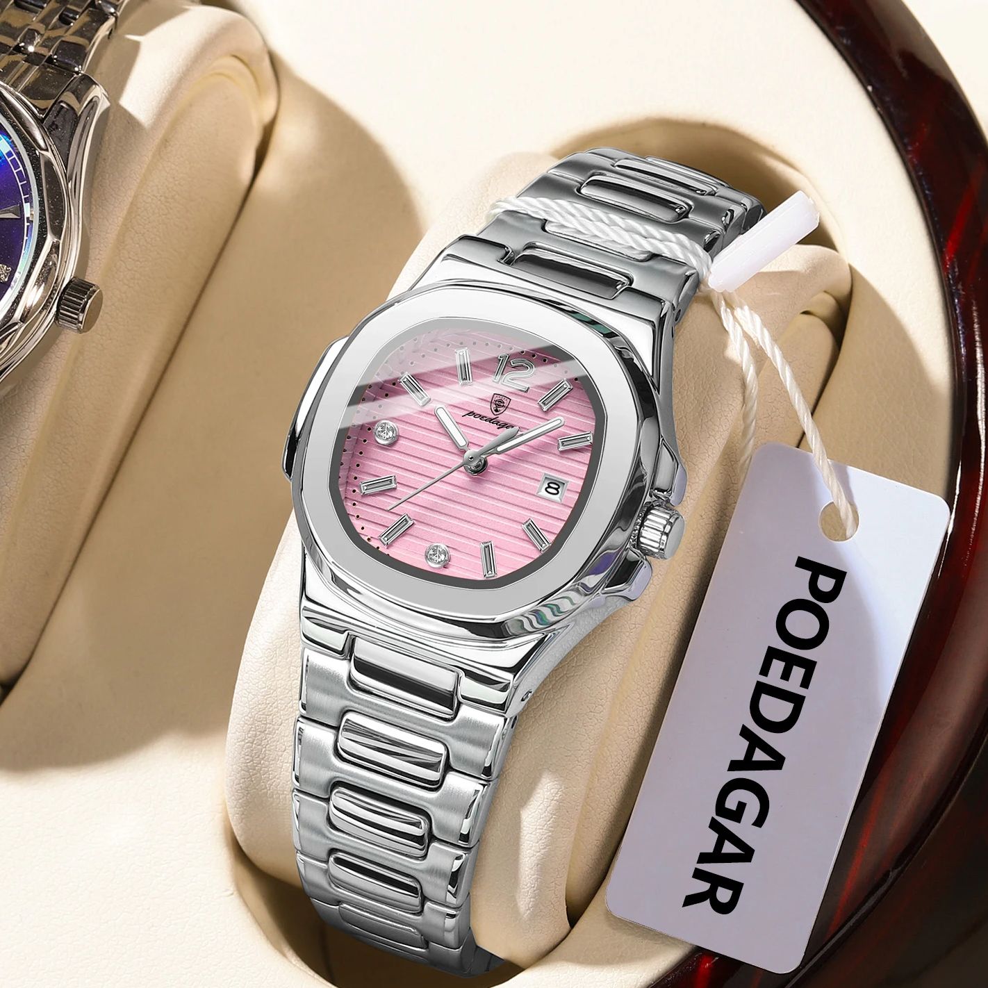 Luxury Watch Index - POEDAGAR Square Fashion Woman Wristwatch Luminous