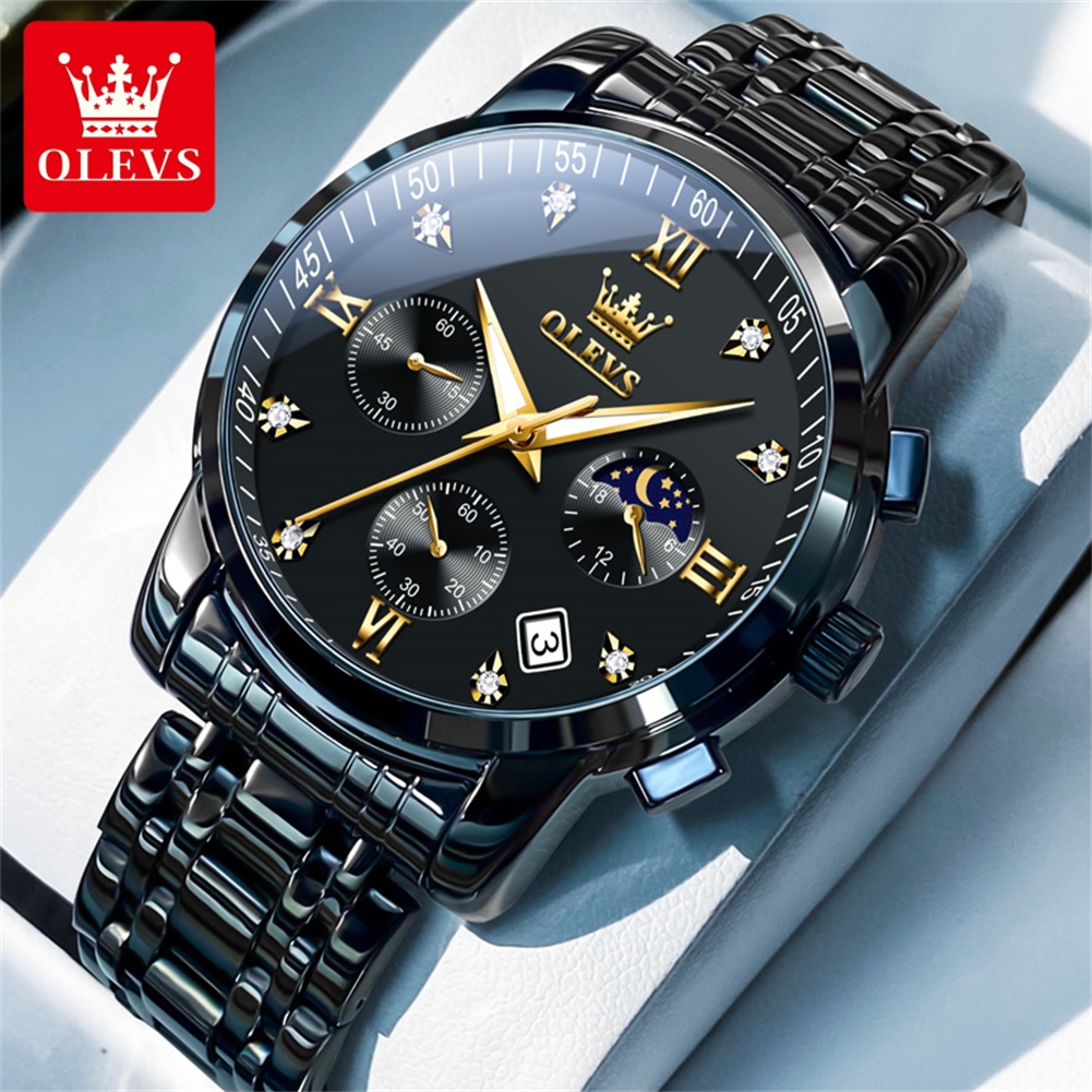 Luxury Watch Men - OLEVS Popular men's watches stainless steel