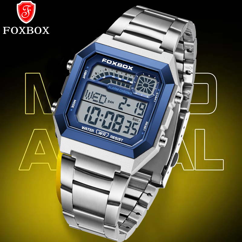 Luxury Watch Men - FOXBOX Fashion Luxury Digital Man Watch