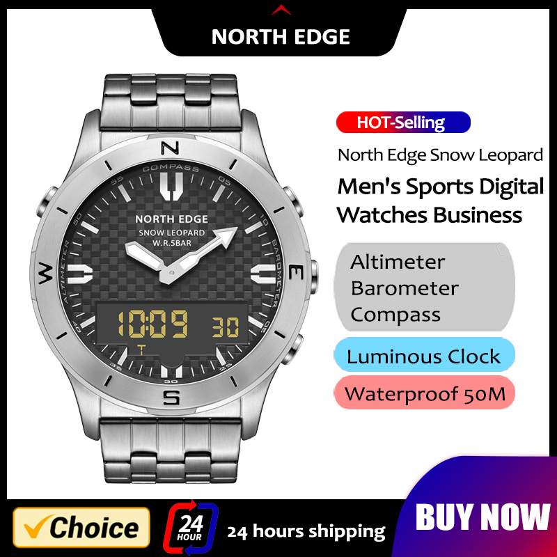 Luxury Watch On Wrist - NORTH EDGE Men's Sports Digital Watch
