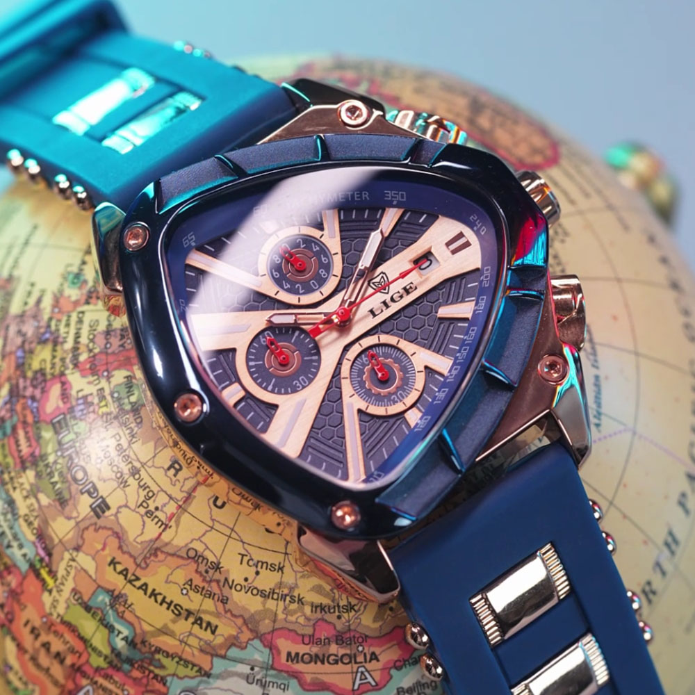 LIGE Fashion Men Watch Triangl - Watch Triangle Luxury recension och pris