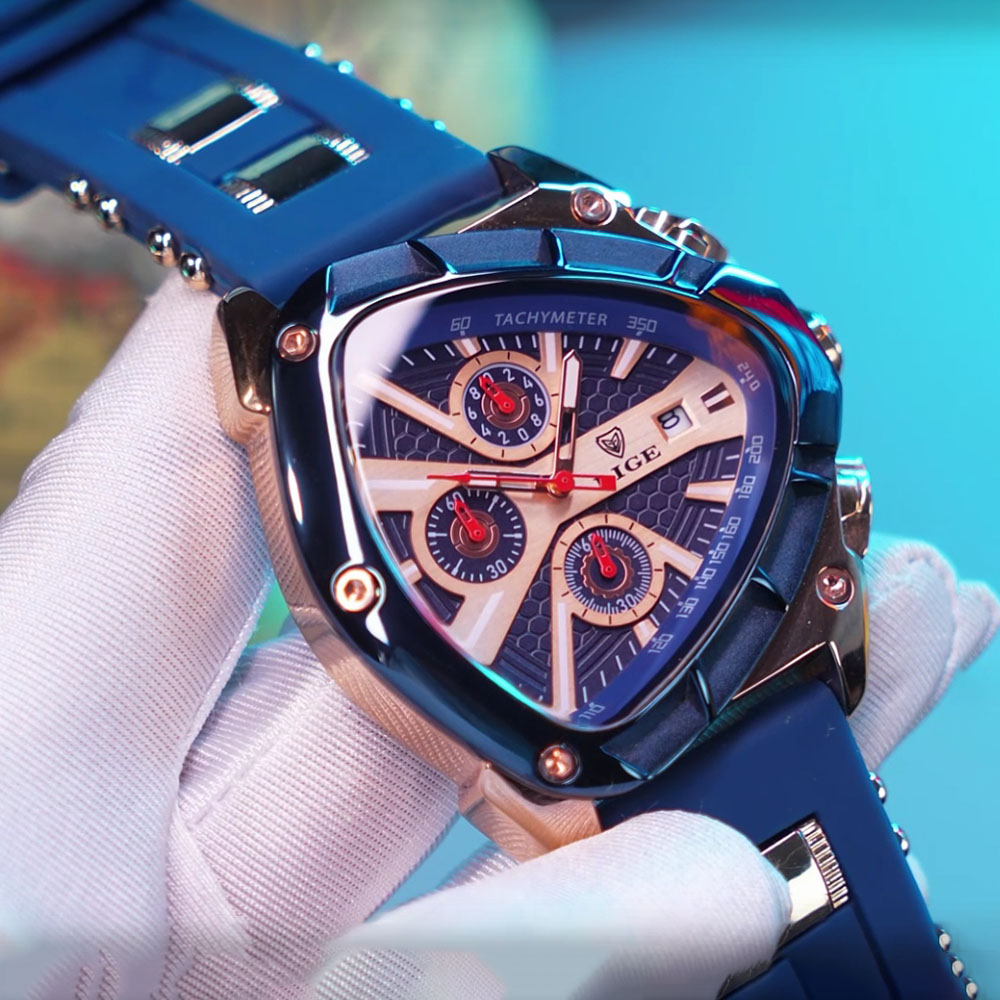 LIGE Fashion Men Watch Triangl - Watch Triangle Luxury recension och pris