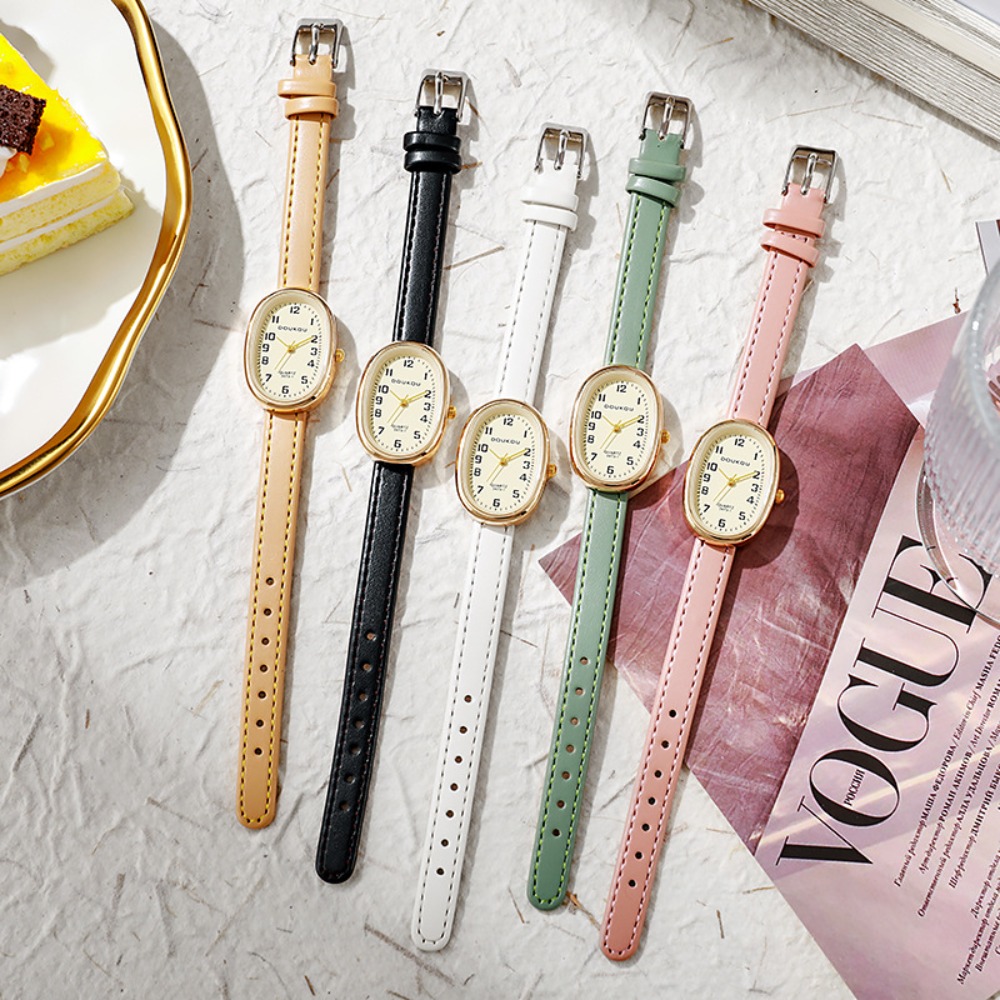 Luxury Oval Dial Women Watches - Luxury Watch With Leather Strap recension och pris