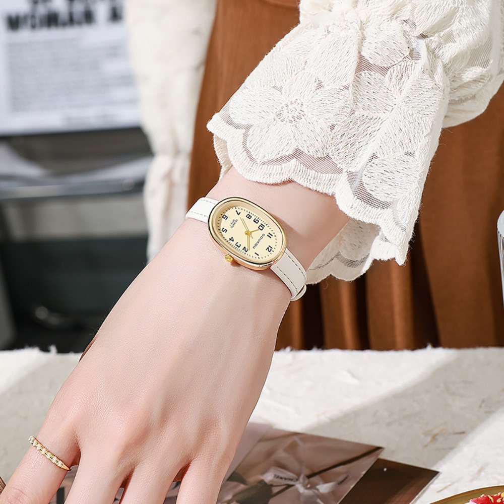 Luxury Oval Dial Women Watches - Luxury Watch With Leather Strap recension och pris