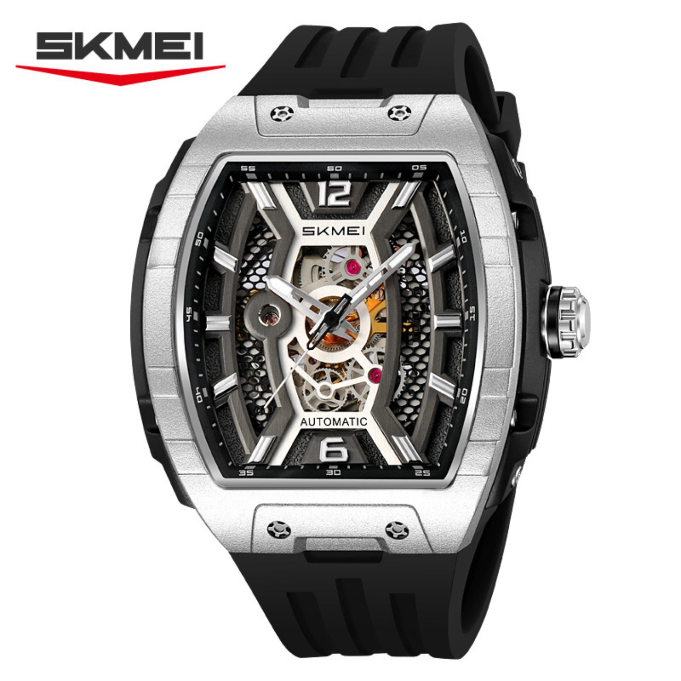 Rose Gold Tonneau Men's Automa - Luxury Watch Gold recension och pris