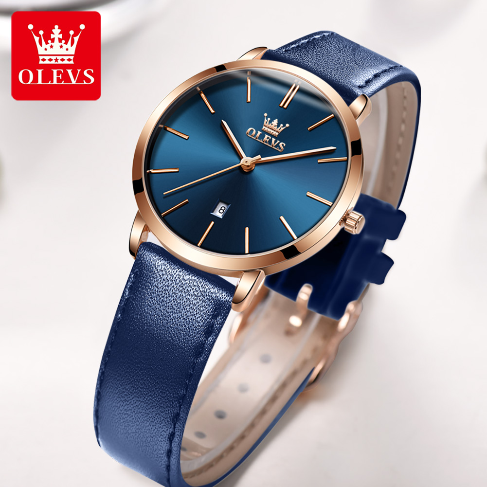 OLEVS Fashion Ultra Thin Women - Luxury Watch With Leather Strap recension och pris