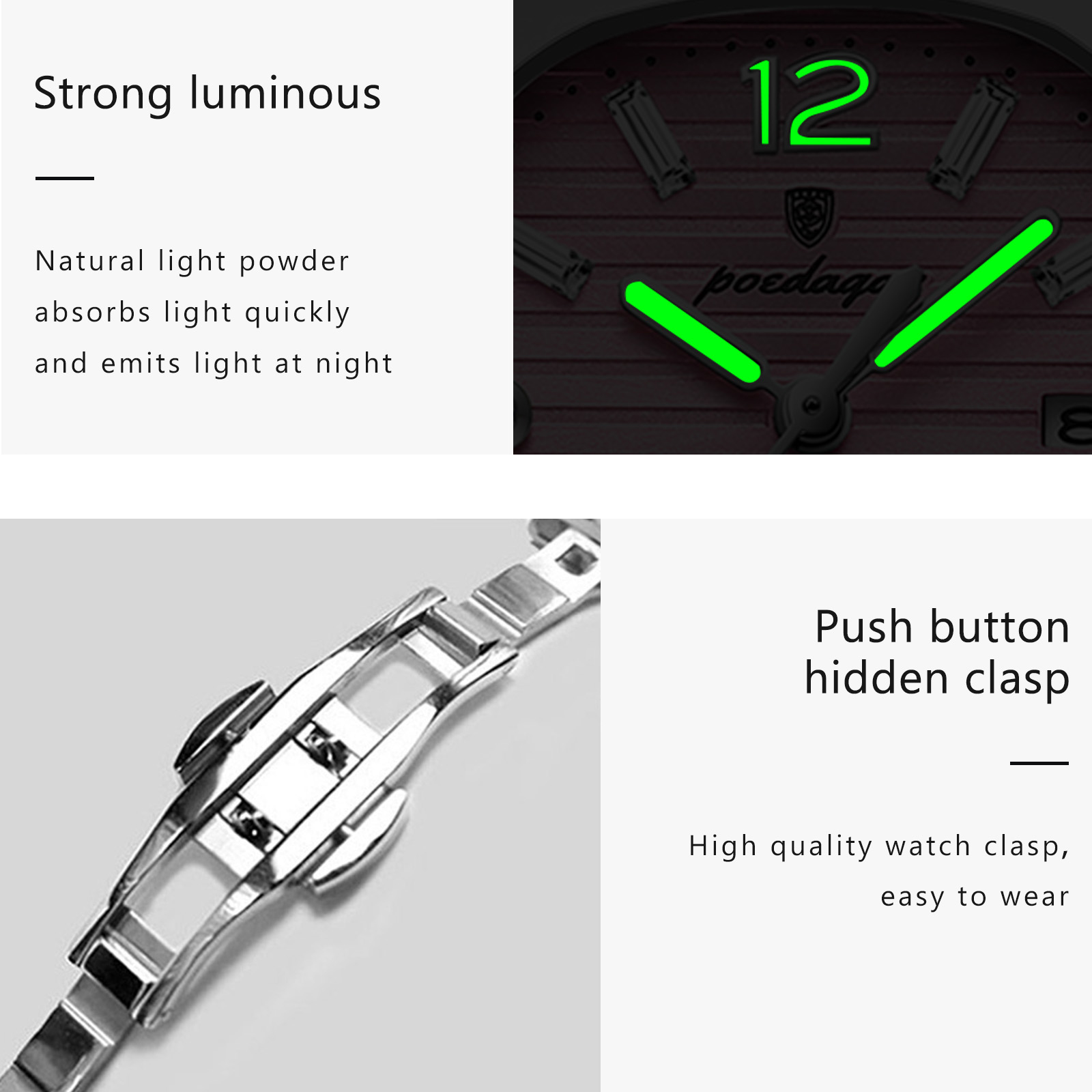 POEDAGAR Square Fashion Woman  - Luxury Watch Index recension och pris