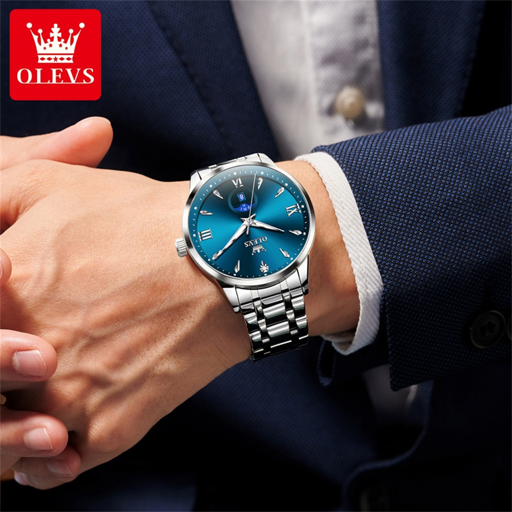 OLEVS Moon Phase men's watches - Luxury Watch Men recension och pris