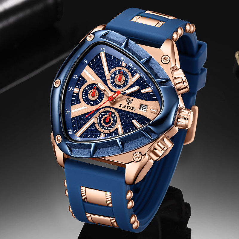 LIGE Fashion Men Watch Triangl - Watch Triangle Luxury recension och pris