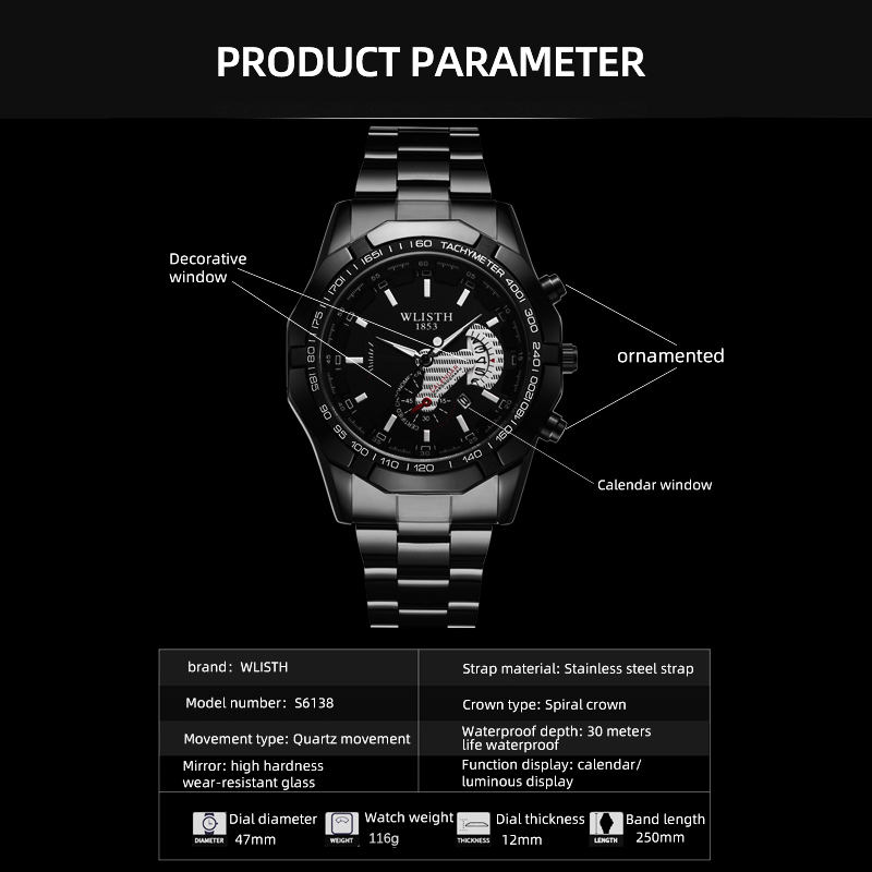 Luxury Brand Man Watch Waterpr - Luxury Watch Magazine recension och pris