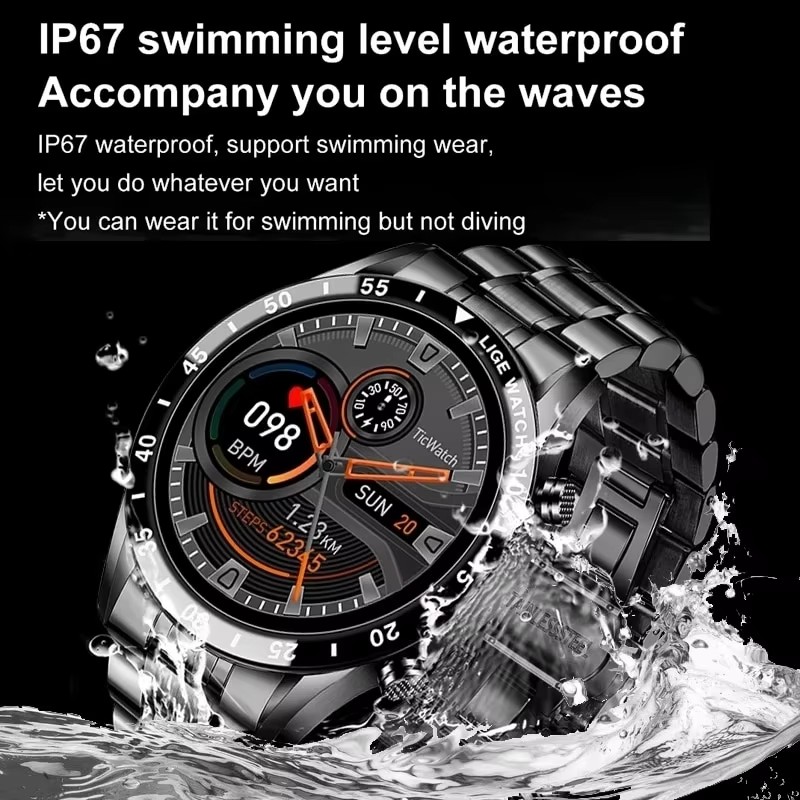 LIGE New Bluetooth Call Smart  - Luxury Watch On Wrist recension och pris