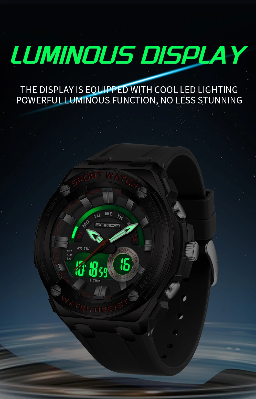 SANDA New Hot Selling Men's El - Luxury Watch Shop recension och pris