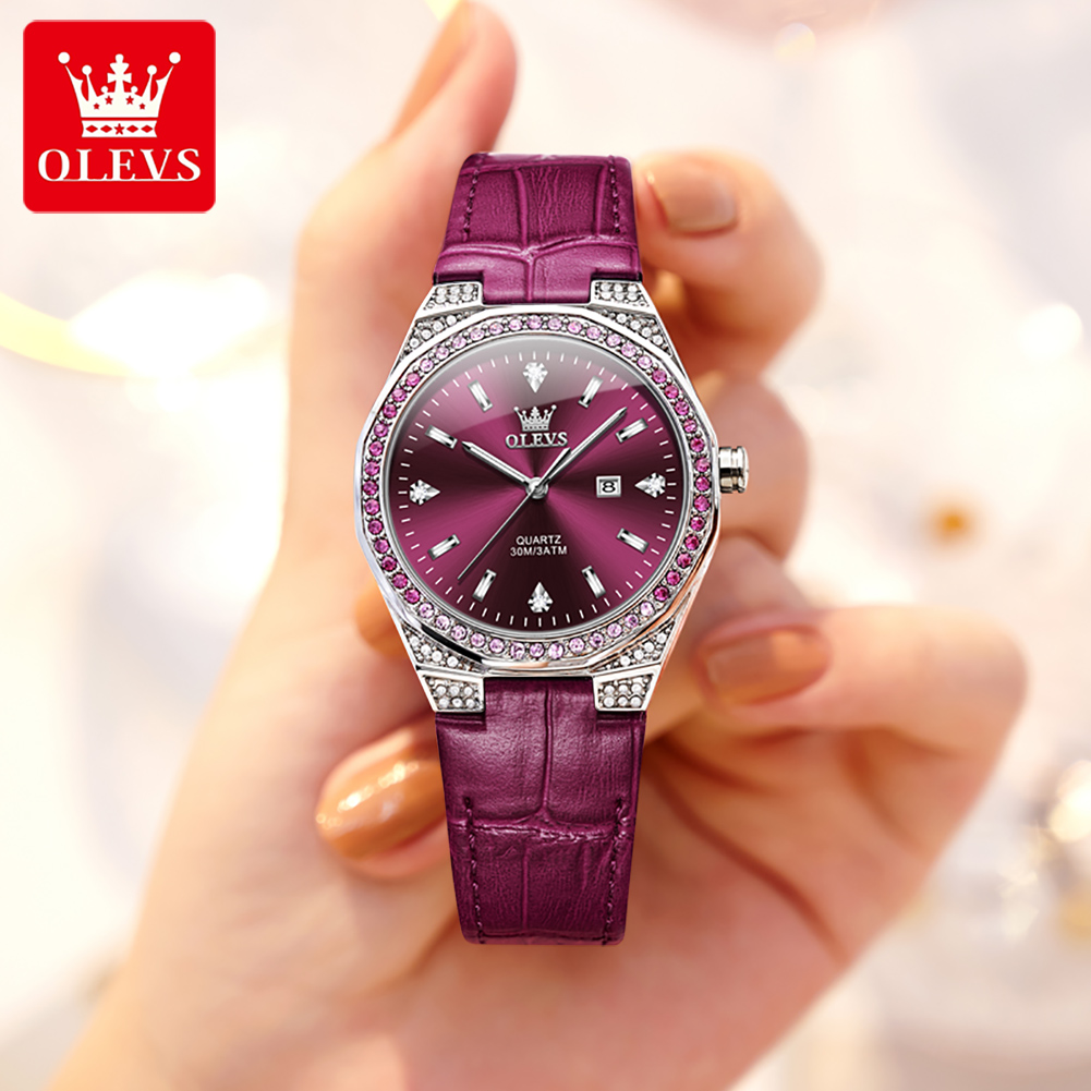 OLEVS Original Women's Watches - Luxury Watch With Leather Strap recension och pris