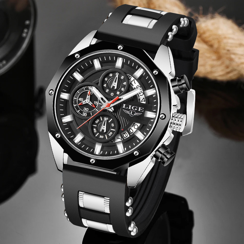 LIGE Fashion Outdoor Quartz Ma - Luxury Watch Straps recension och pris