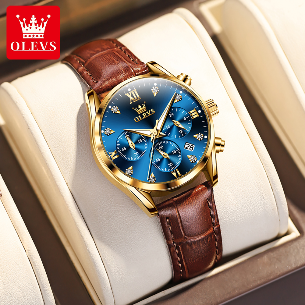 OLEVS 5523 Original Brand Wome - Luxury Watch With Leather Strap recension och pris