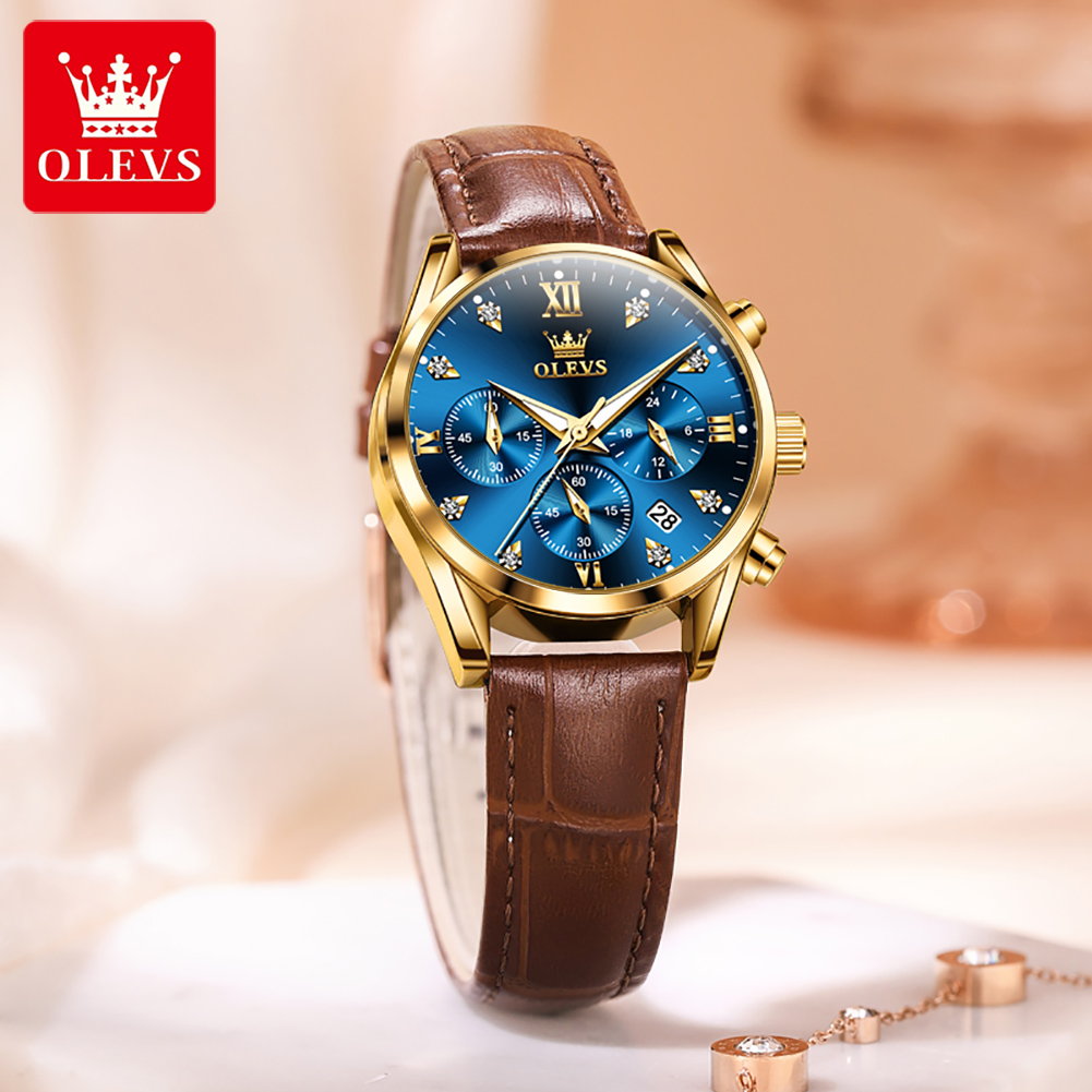OLEVS 5523 Original Brand Wome - Luxury Watch With Leather Strap recension och pris