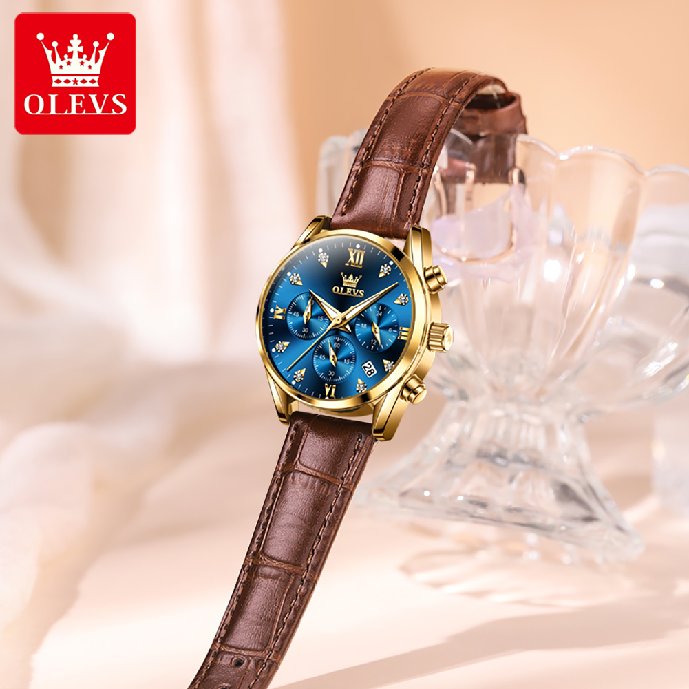 OLEVS 5523 Original Brand Wome - Luxury Watch With Leather Strap recension och pris
