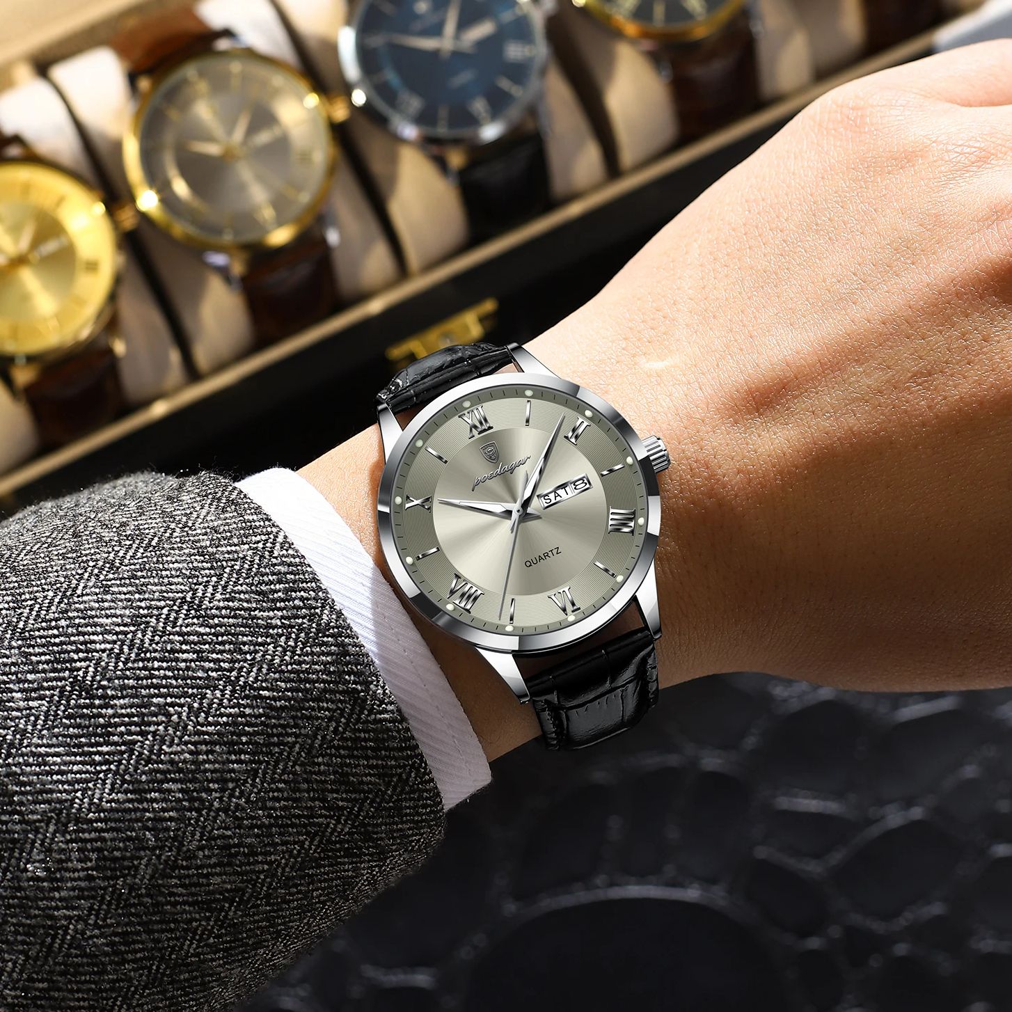 POEDAGAR Luxury Fashion Men's  - Luxury Watch Cartier recension och pris