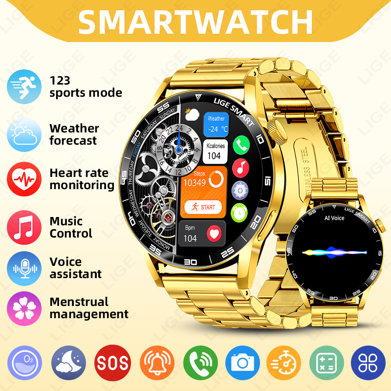 LIGE Luxury Smart Watch For Ma - Luxury Watch On Wrist recension och pris