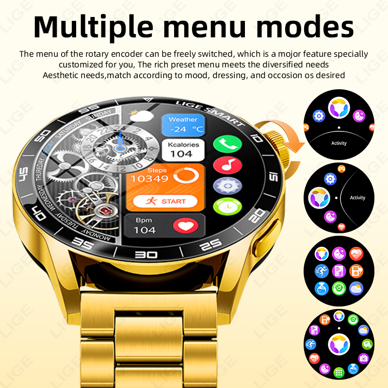 LIGE Luxury Smart Watch For Ma - Luxury Watch On Wrist recension och pris