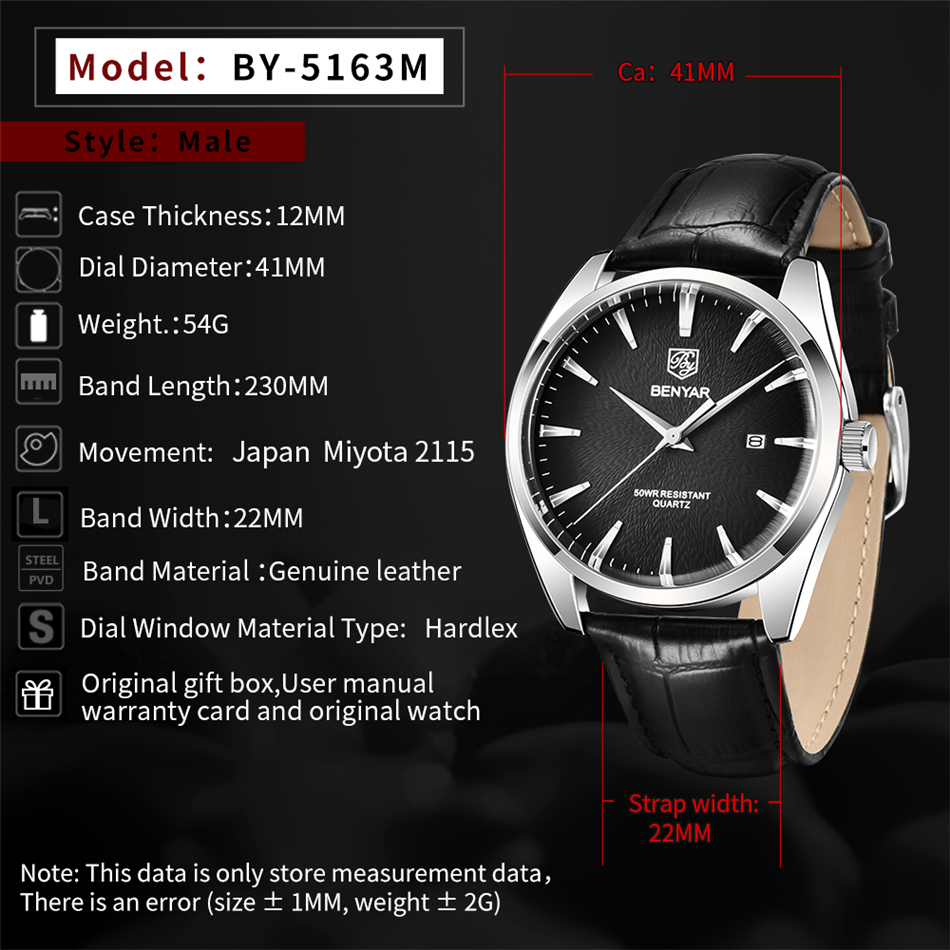 Benyar 5163 Top Brand Luxury M - Luxury Watch Magazine recension och pris