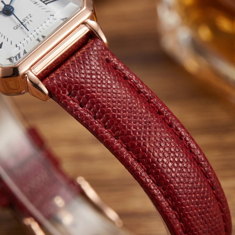Fashion Rectangle Quartz Watch - Luxury Watch With Leather Strap recension och pris