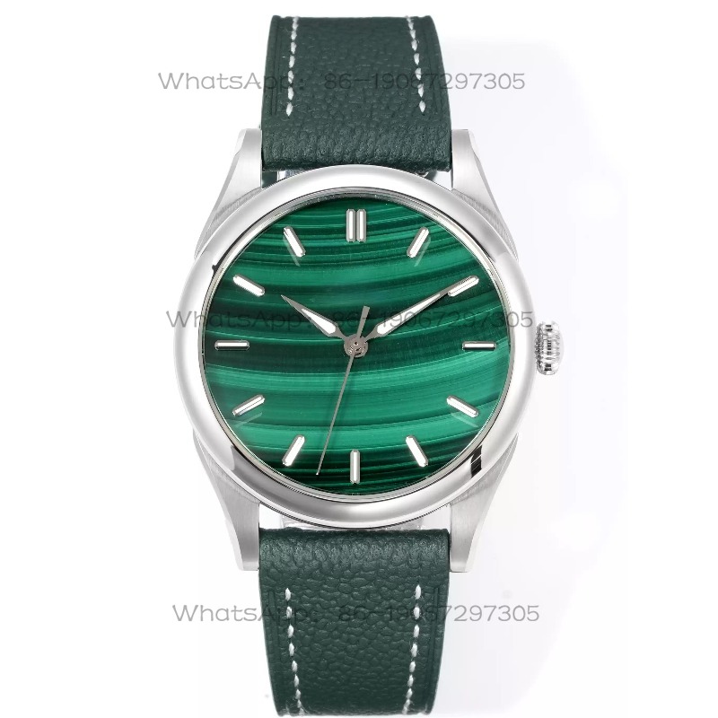 Natural gemstone dial, leather - Luxury Watch Leather Strap recension och pris