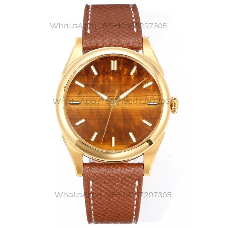 Natural gemstone dial, leather - Luxury Watch Leather Strap recension och pris