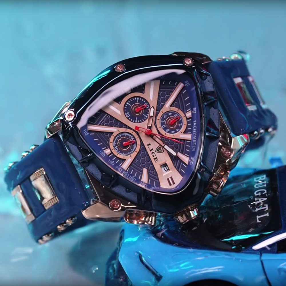 LIGE Fashion Men Watch Triangl - Watch Triangle Luxury recension och pris
