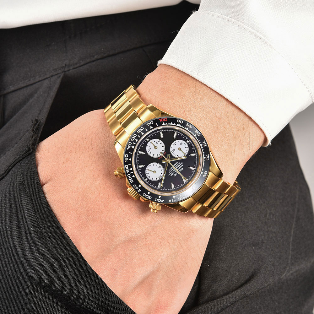 39mm gold custom men's watch V - Luxury Watch Gold recension och pris