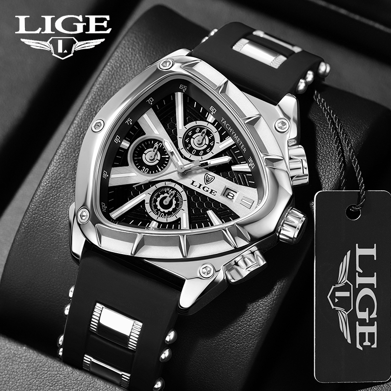 LIGE Fashion Men's Watch Luxur - Watch Triangle Luxury recension och pris