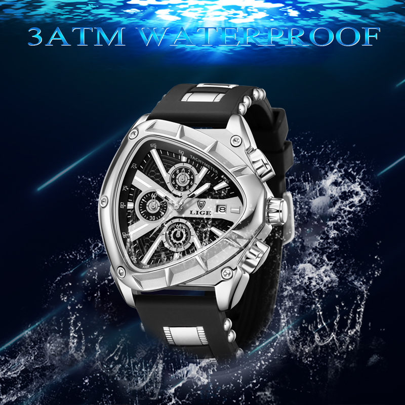 LIGE Fashion Men's Watch Luxur - Watch Triangle Luxury recension och pris