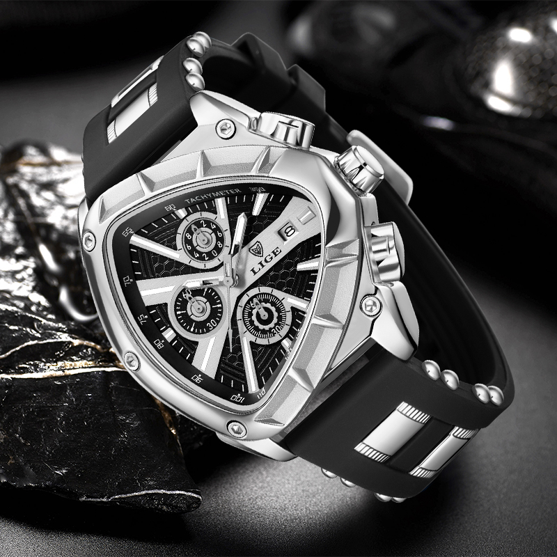 LIGE Fashion Men Watch Triangl - Watch Triangle Luxury recension och pris