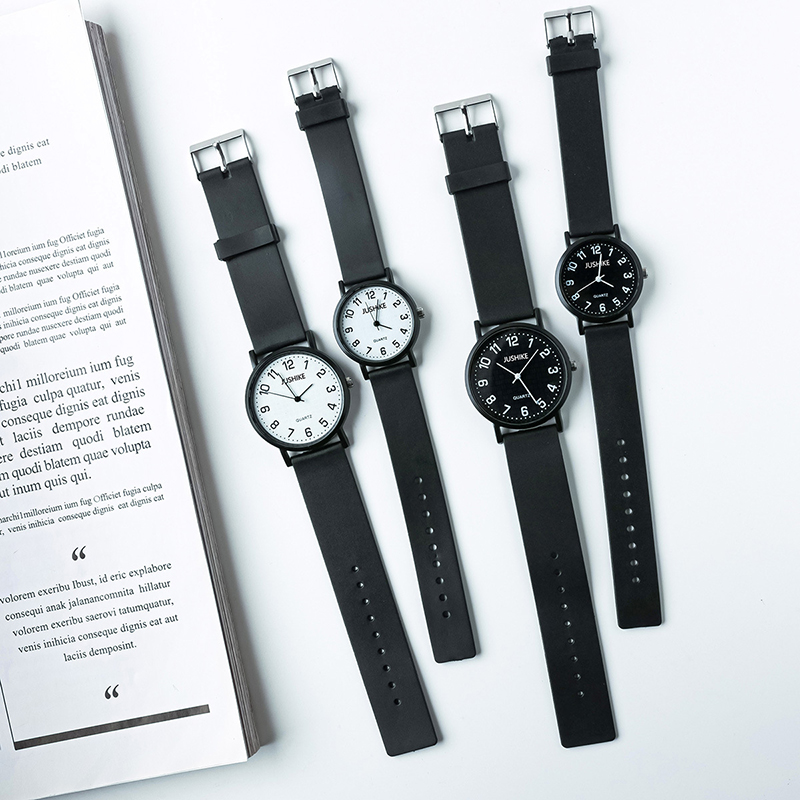 Simple Black Watch Quartz Watc - Luxury Watch With Leather Strap recension och pris