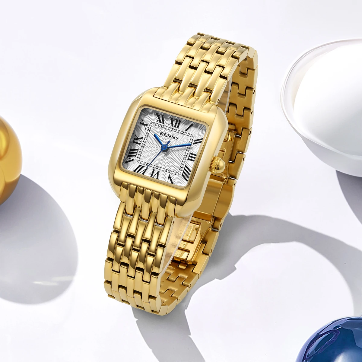 BERNY Square Gold Watch For Wo - Luxury Watch Cartier recension och pris