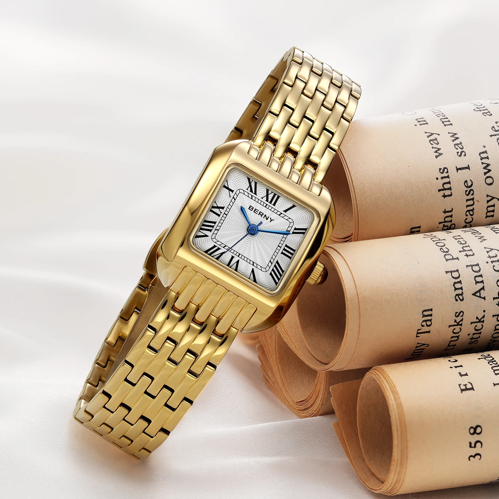 BERNY Square Gold Watch For Wo - Luxury Watch Cartier recension och pris